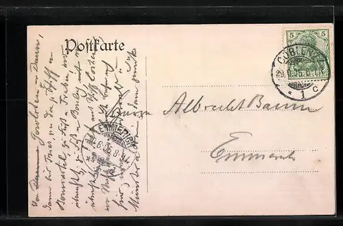 AK Coblenz, Denkmal Kaiser Wilhelm I.