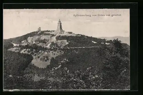 AK Kyffhäuser, Kaiser Wilhelm-Denkmal von Süden gesehen
