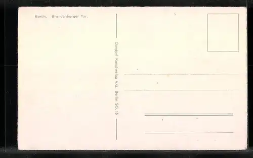 AK Berlin, Brandenburger Tor mit Strassenverkehr