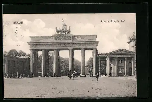 AK Berlin, Brandenburger Tor, Vorderansicht