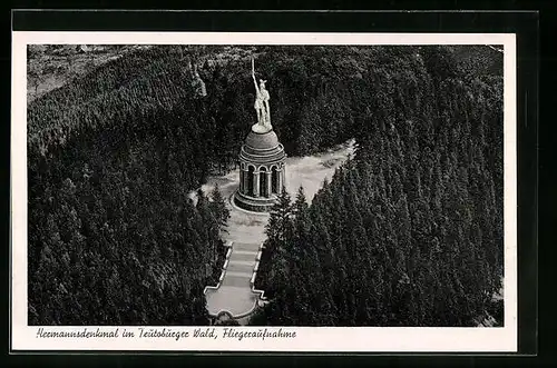 AK Teutoburger Wald, Hermannsdenkmal, Fliegeraufnahme