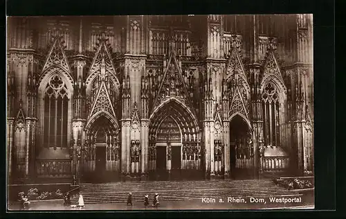 AK Köln, Westportal vom Dom