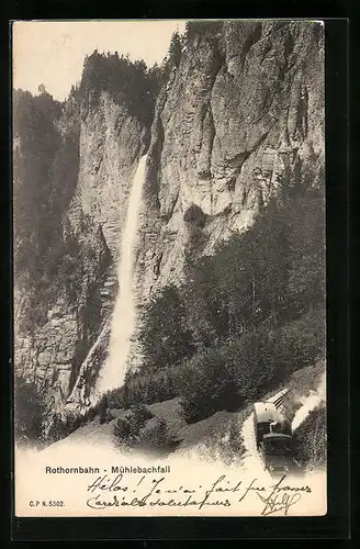 AK Mühlebachfall und Rothornbahn