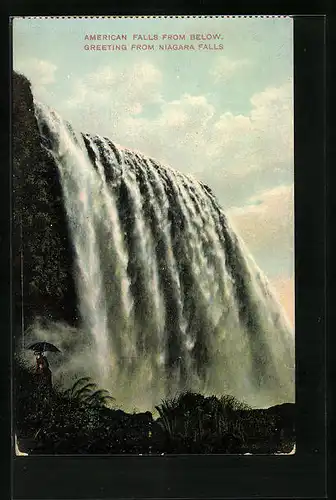 AK Niagara Falls, American Falls from Below