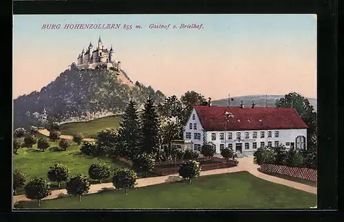 AK Burg Hohenzollern mit Gasthof z. Brielhof