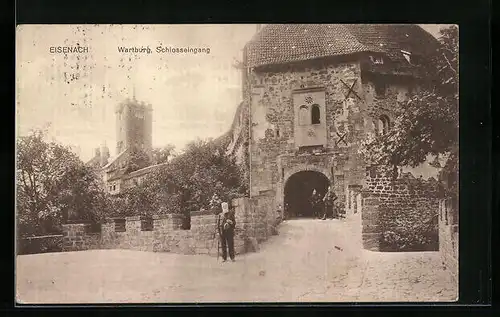 AK Eisenach, Schlosseingang zur Wartburg