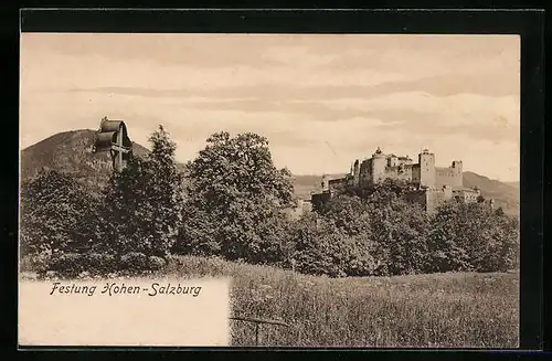 AK Salzburg, Ansicht der Festung Hohensalzburg