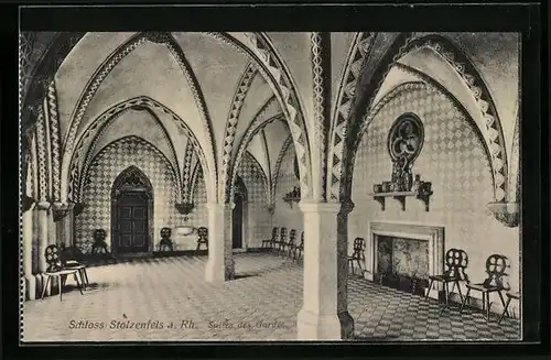 AK Schloss Stolzenfels a. Rh., Salle des Gardes