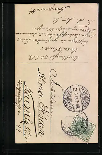 Foto-AK NPG Nr. 2092: lächelnde junge Frau mit Blumenkorb