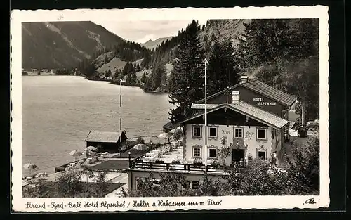 AK Haller a. Haldensee, Strand-Bad-Café Hotel Alpenhof