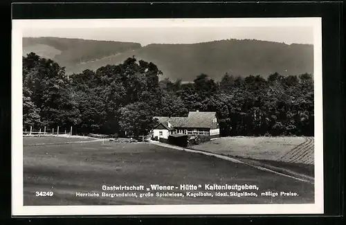 AK Kaltenleutgeben, Gasthaus Wiener-Hütte