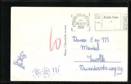 AK Nes / Ameland, Dorpsstraat met Toren