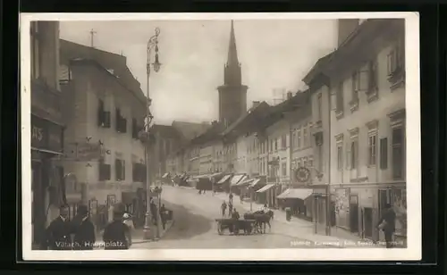 AK Villach, belebter Hauptplatz