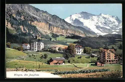 AK Wengen, Gesamtansicht mit Jungfrau