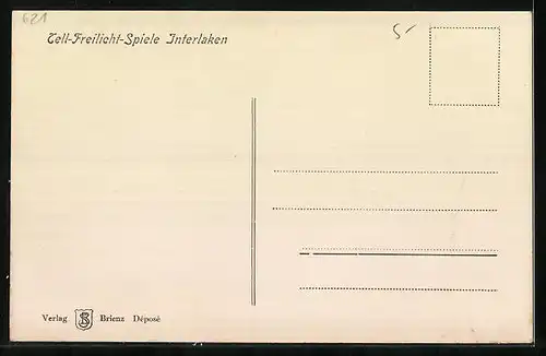 AK Interlaken, Tell-Freilicht-Spiele, Apfelschuss-Scene