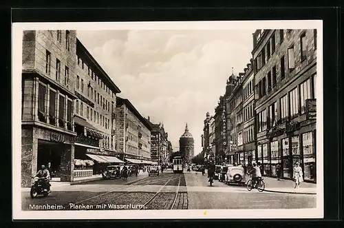 AK Mannheim, Planken mit Wasserturm