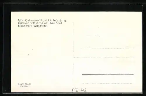 AK Witkowitz, Eisenwerk mit Fabrikhalle