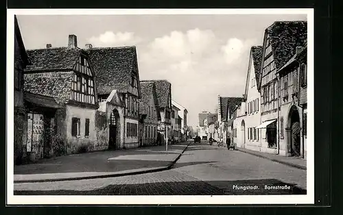 AK Pfungstadt, Fachwerkhäuser in der Bornstrasse