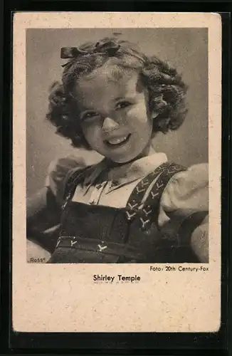 AK Schauspielerin Shirley Temple, die junge Darstellerin mit lockigem Kopf