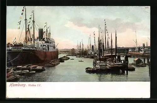 AK Hamburg, Hafen IV., Panorama