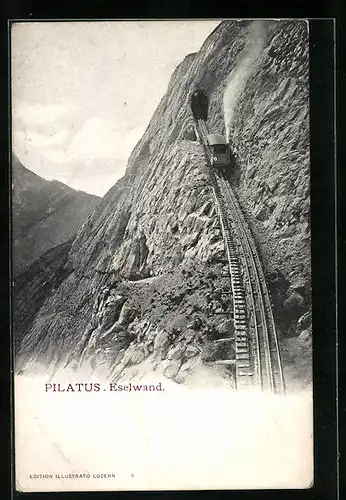 AK Pilatus, die Bergbahn an der Eselwand