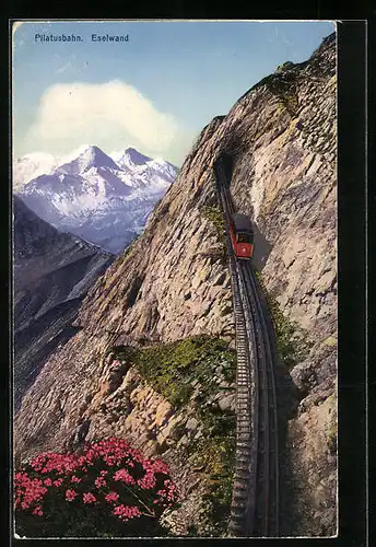 AK Pilatusbahn, die Berneralpen von der Eselwand gesehen