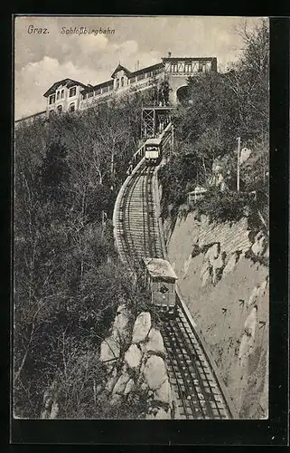 AK Graz, an der Strecke der Schlossbergbahn