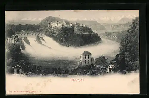 AK Neuhausen, das Schloss Laufen und der Rheinfall