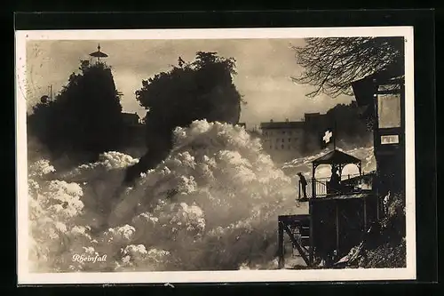 AK Neuhausen, am Aussichtspunkt am Rheinfall