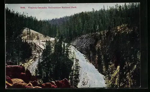 AK Virginia Cascades, Yellowstone National Park, am Wasserfall