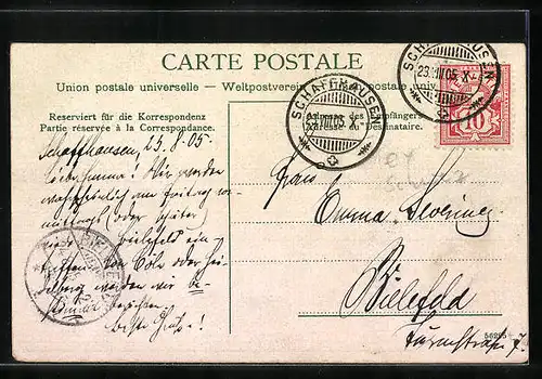 AK Neuhausen, der tosende Rheinfall