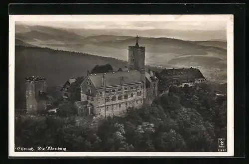 AK Eisenach, Fliegeraufnahme der Wartburg