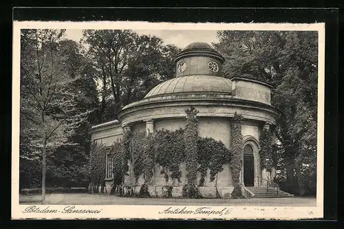 AK Potsdam, Schloss Sanssouci, am Antiken Tempel