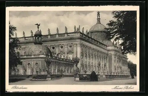 AK Potsdam, Schloss Sanssouci, am neuen Palais