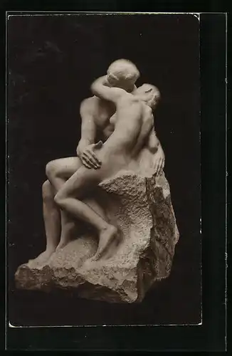 AK Plastik Der Kuss von Rodin