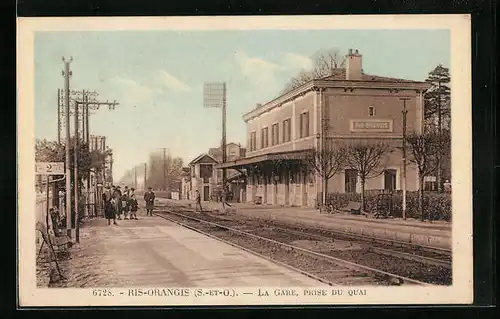 AK Ris-Orangis, La Gare, prise du quai