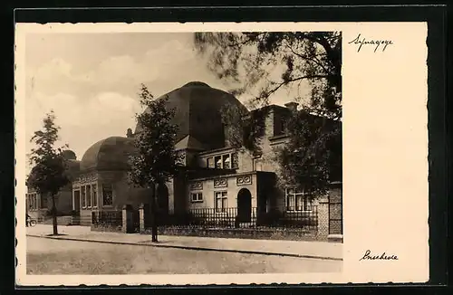 AK Enschede, auf der Strasse vor der Synagoge