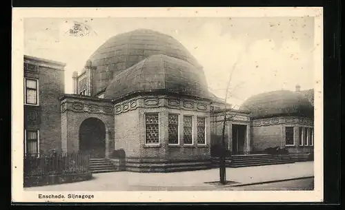 AK Enschede, Vorderansicht der Synagoge
