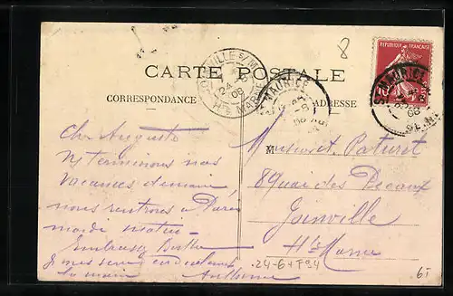 AK Charenton, Cyclone 1908, le Coin de l'Ile le plus ravagé