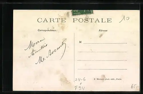 AK Charenton, Cyclone 1908, un coin de l'Ile après la rafale