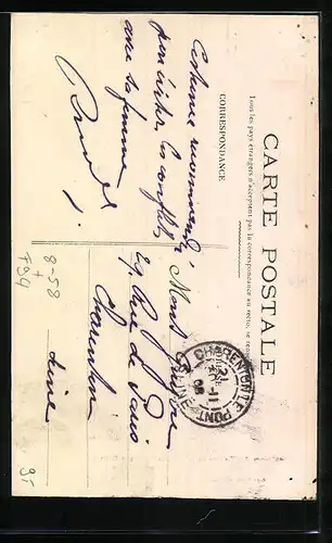 AK Fresnes, Prison, Uniforme de la prison avec cap uchon en étamine sorte de cagoule que le prisonnier