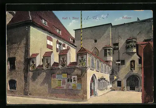 AK Hall in Tirol, Partie am alten Rathaus