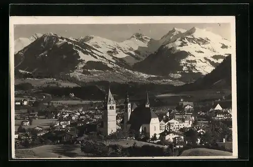 AK Kitzbühel in Tirol, Blick auf die Kirchen und die Stadt