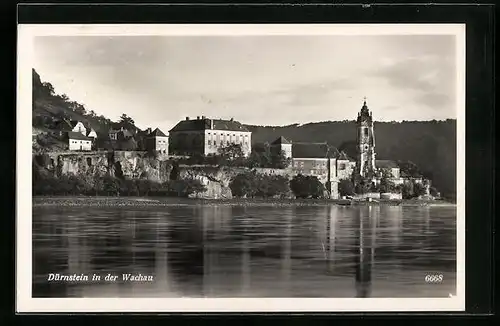 AK Dürnstein in der Wachau, Blick zum Schloss