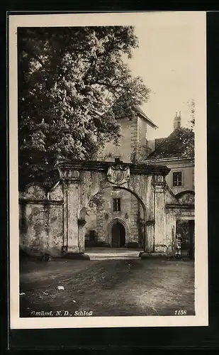 AK Gmünd, am Eingang zum Schloss