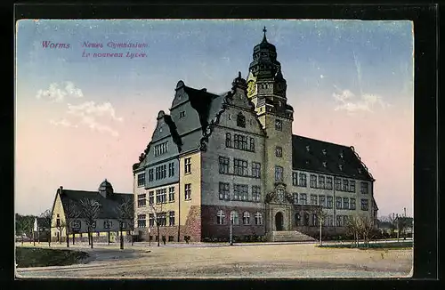 AK Worms / Rhein, Neues Gymnasium