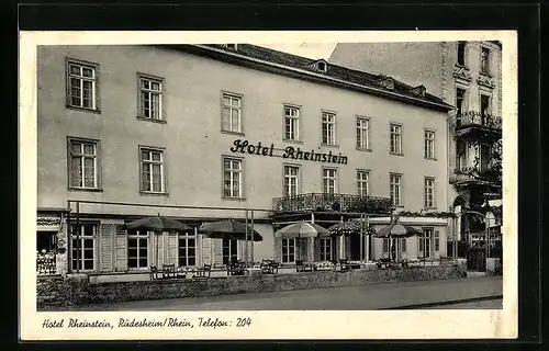 AK Rüdesheim / Rhein, Hotel Rheinstein