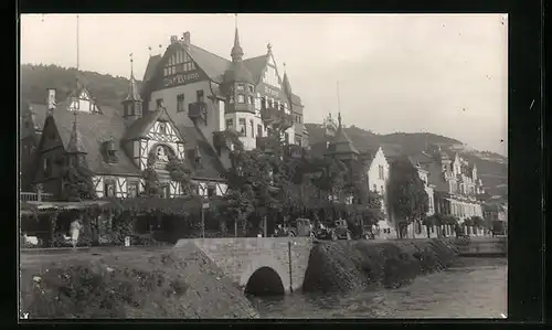 Foto-AK Assmannshausen, 1927, Hotel zur Krone