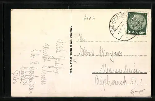 AK Bad Wimpfen, Klostergasse mit Wirtschaft