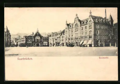 AK Saarbrücken, am Neumarkt